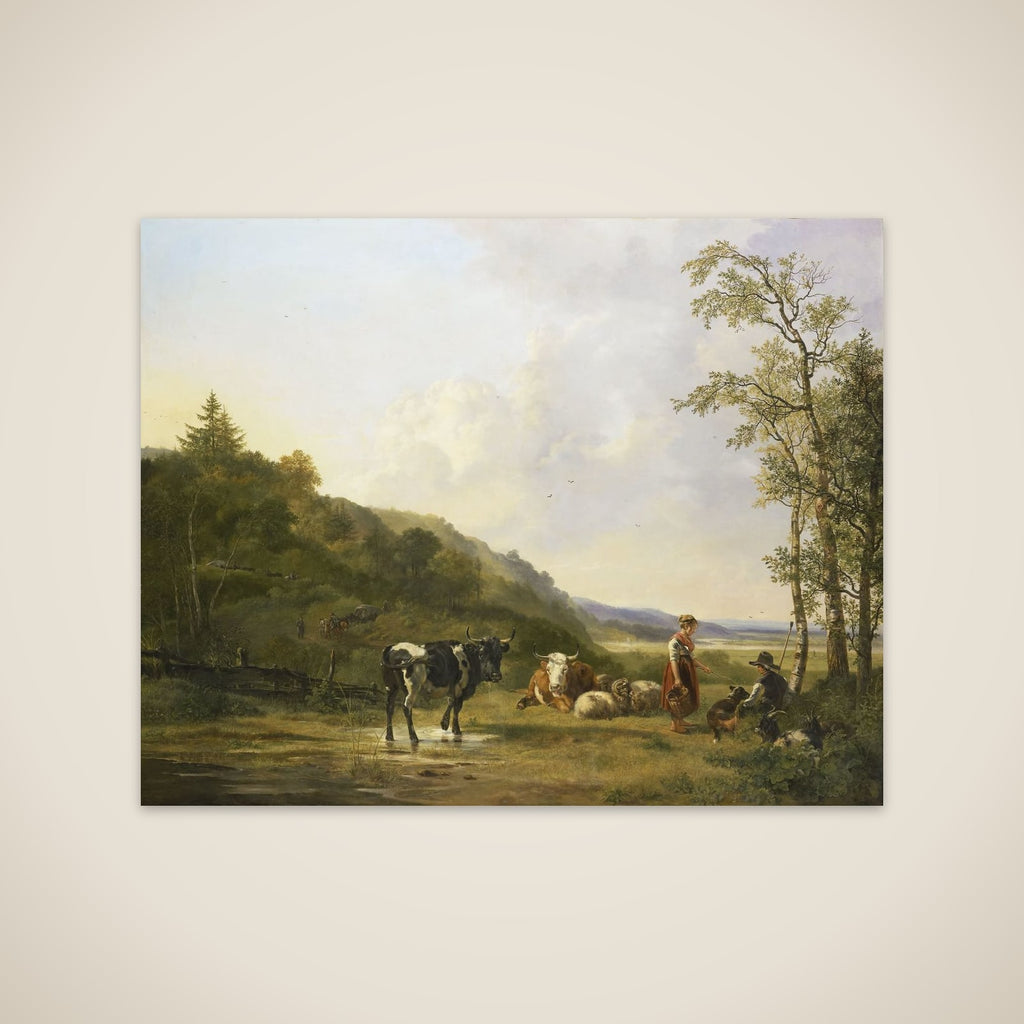 Landscape with Herdsmen and Cattle unframed print
