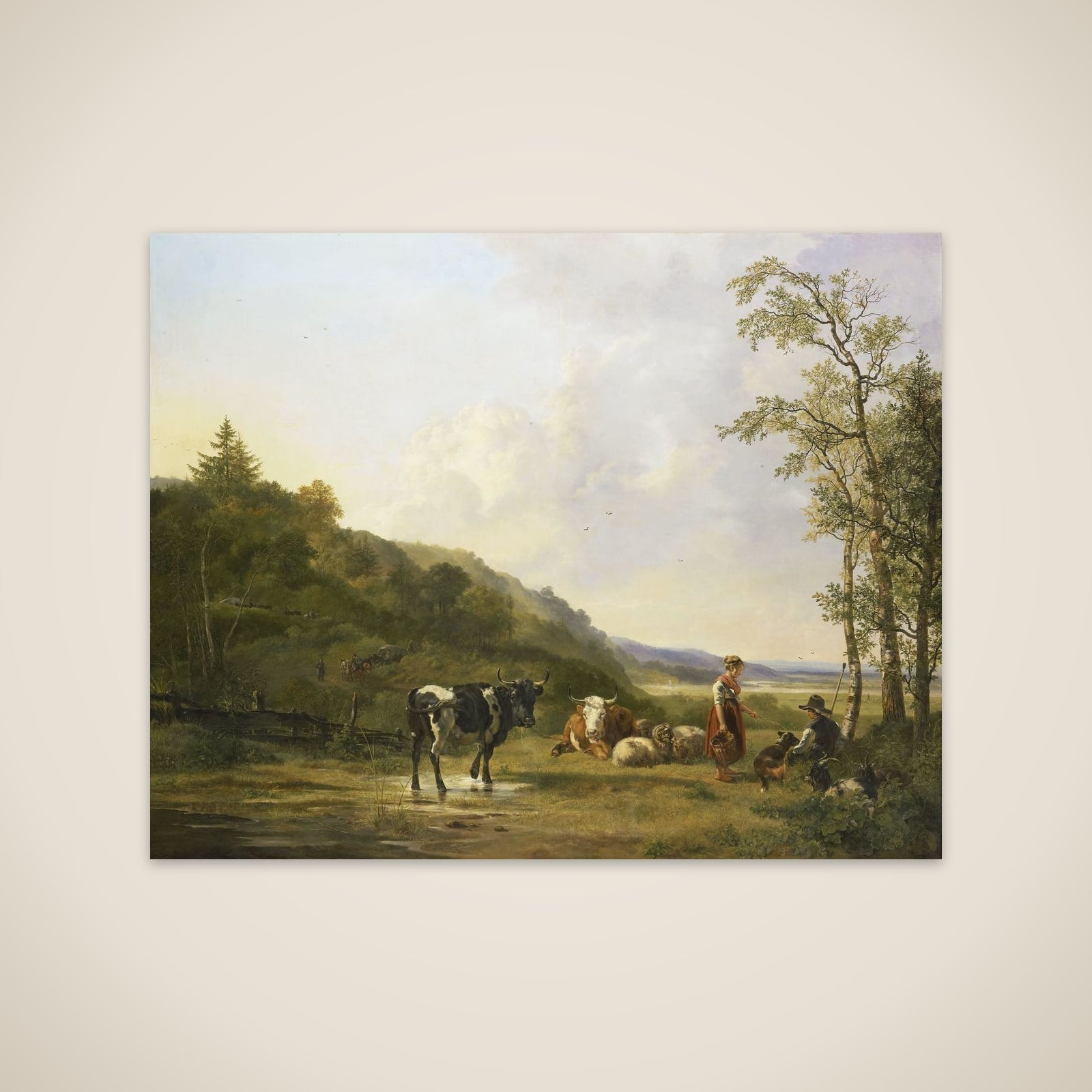 Landscape with Herdsmen and Cattle unframed print
