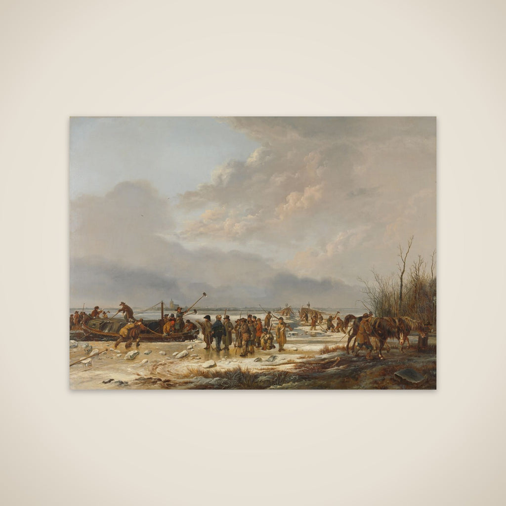 Breaking the Ice on the Karnemelksloot, Naarden, January 1814 unframed print