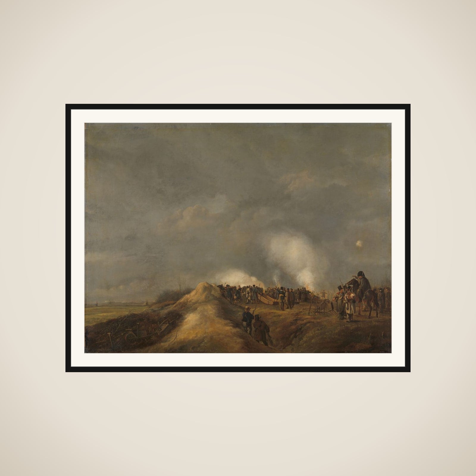 The Bombardment of Naarden, April 1814 framed