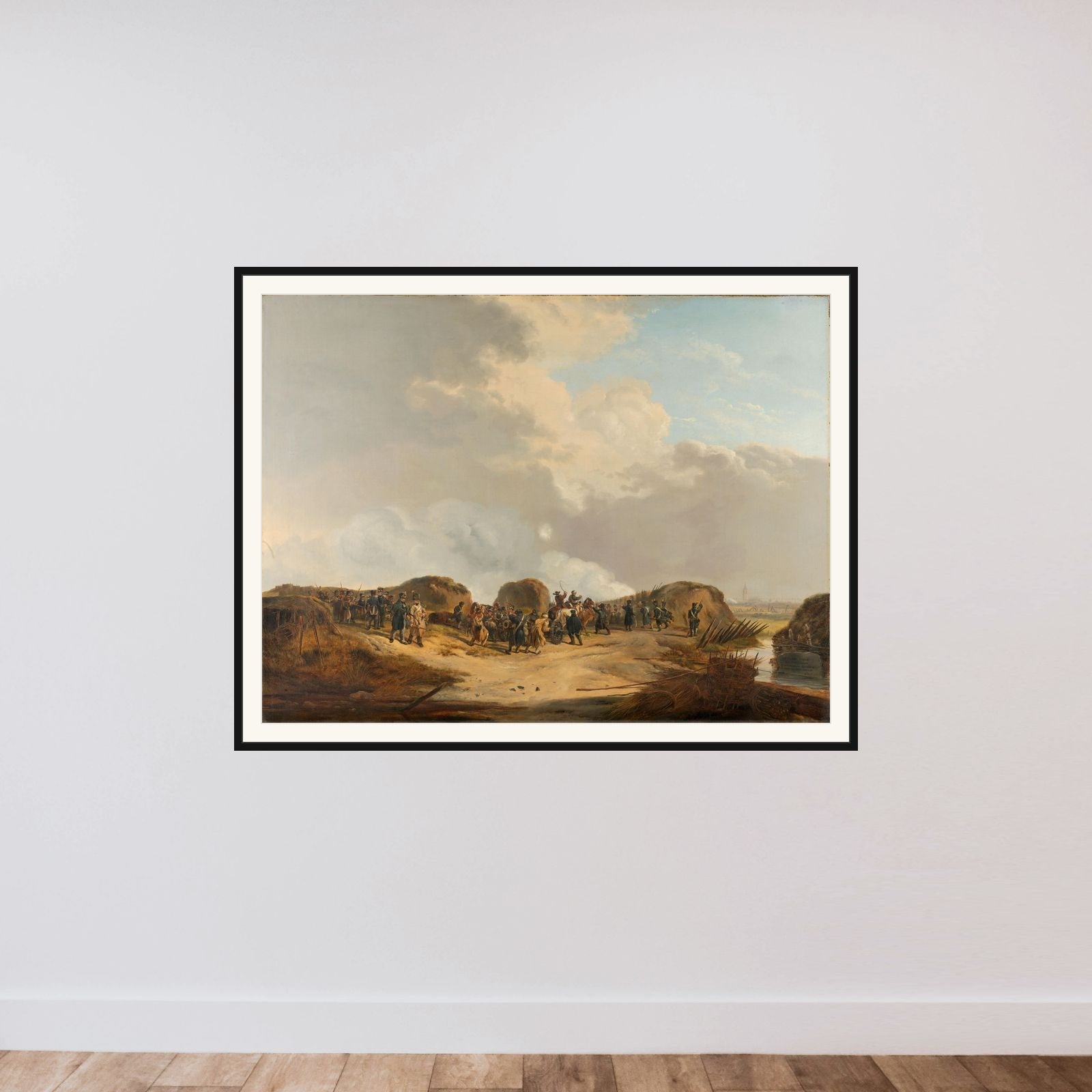 The Demilune constructed at the Siege of Naarden, April 1814 framed — shown to scale