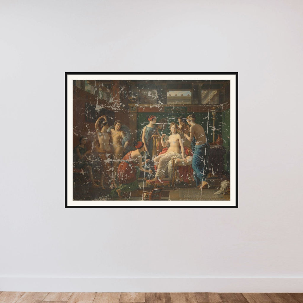 The Toilet of Psyche framed — shown to scale