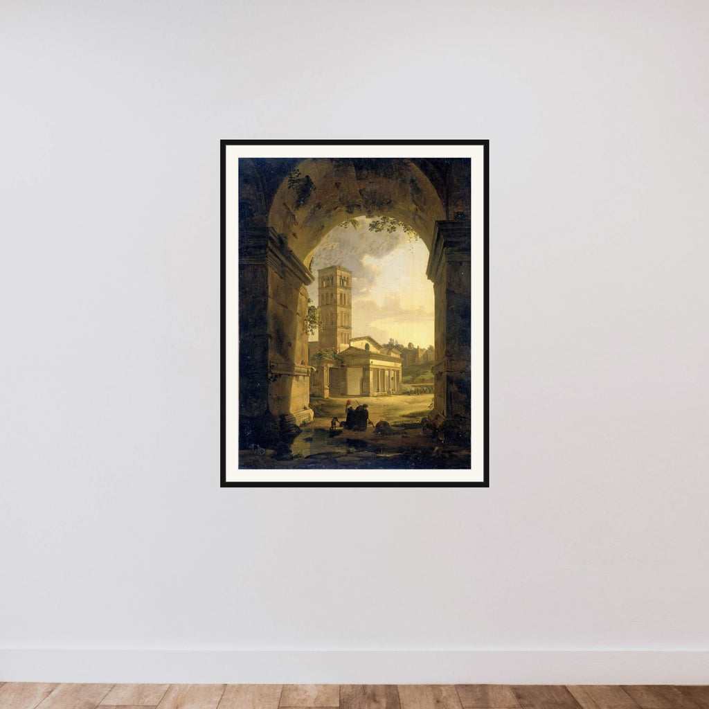 San Giorgio in Velabro in Rome framed — shown to scale