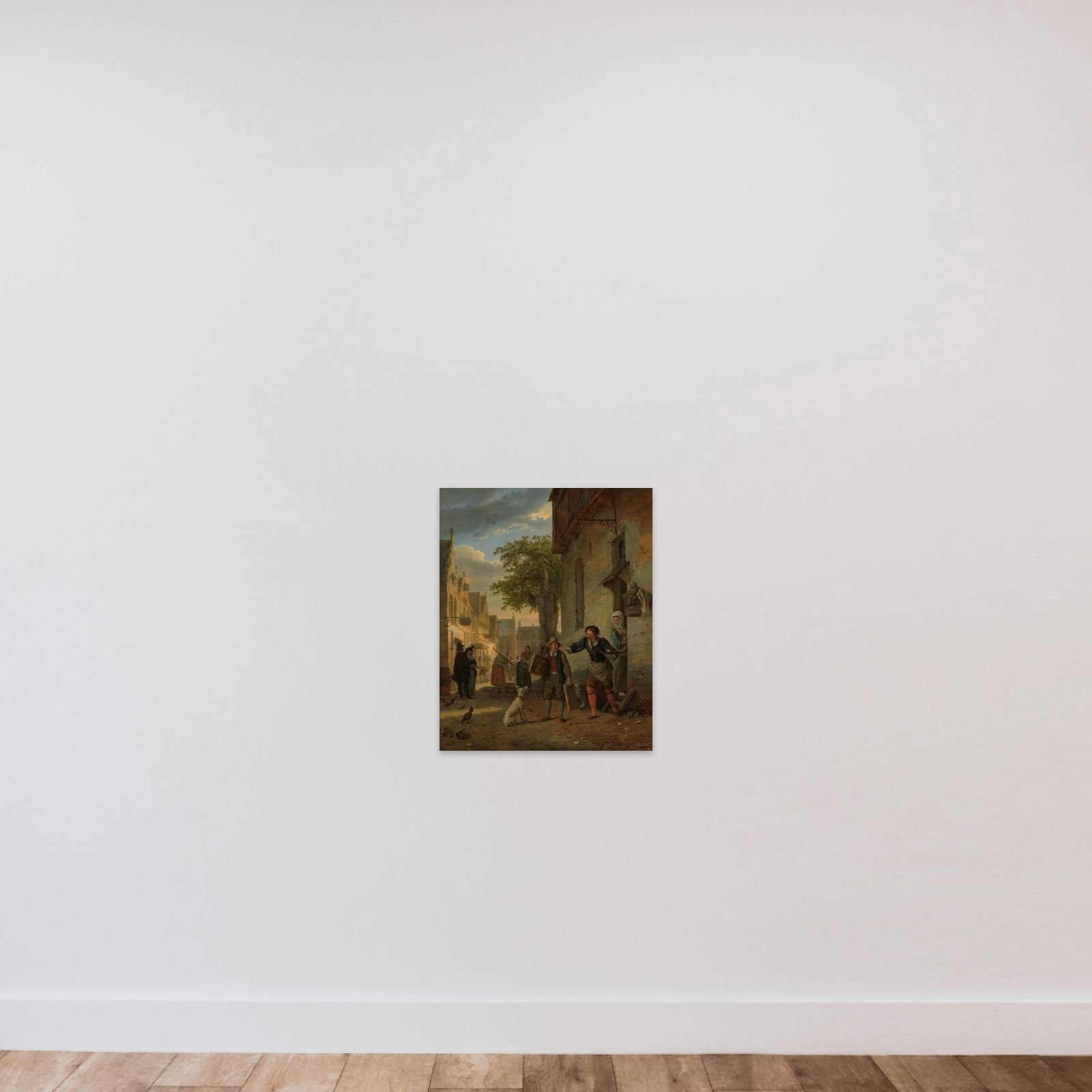 Jan Steen Sends his Son to the Streets to Exchange Paintings for Beer and Wine unframed — shown to scale
