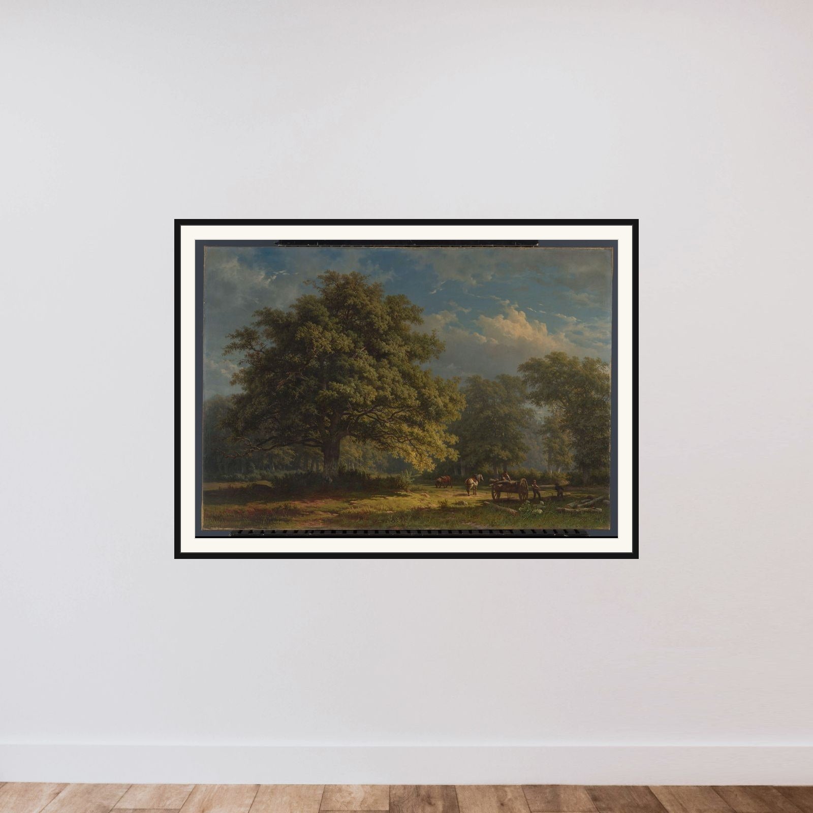 View in the Bentheim Forest framed — shown to scale