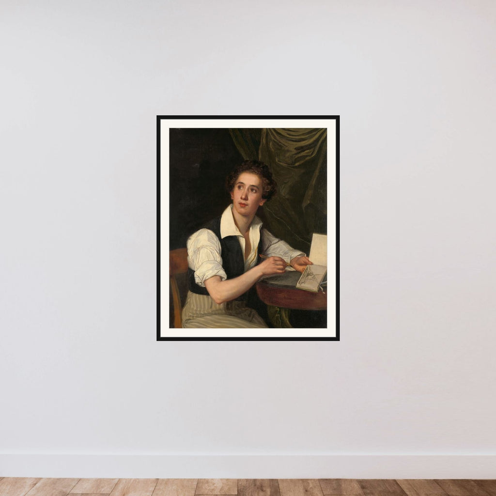 Self-Portrait framed — shown to scale