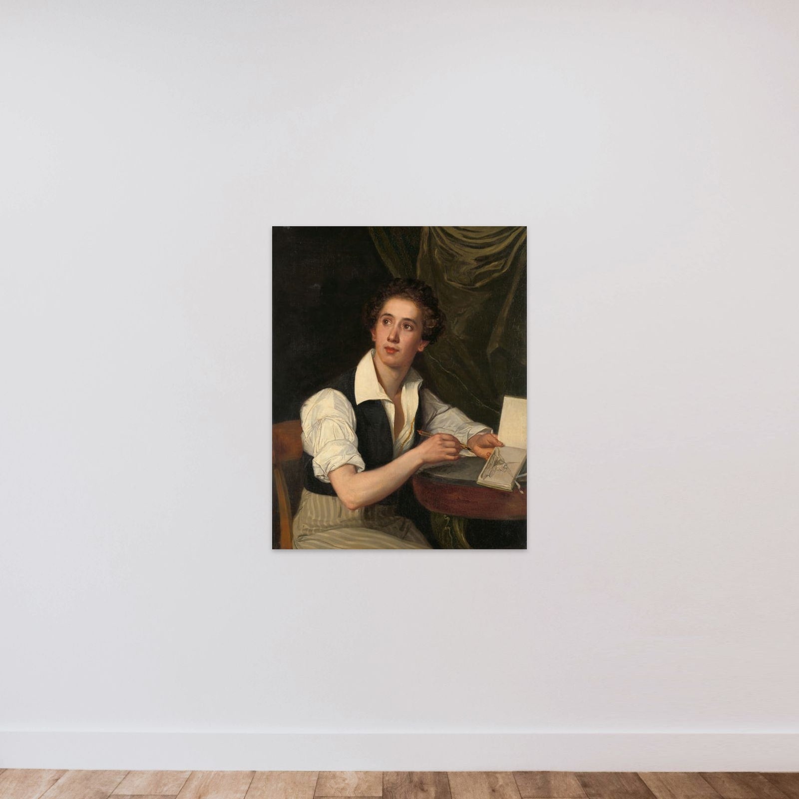 Self-Portrait unframed — shown to scale