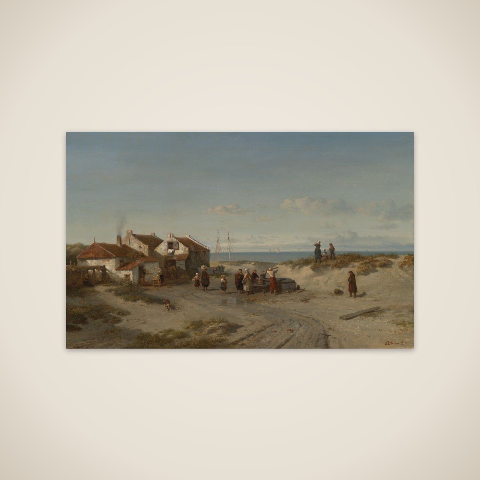 Strandgezicht bij Noordwijk aan Zee unframed print