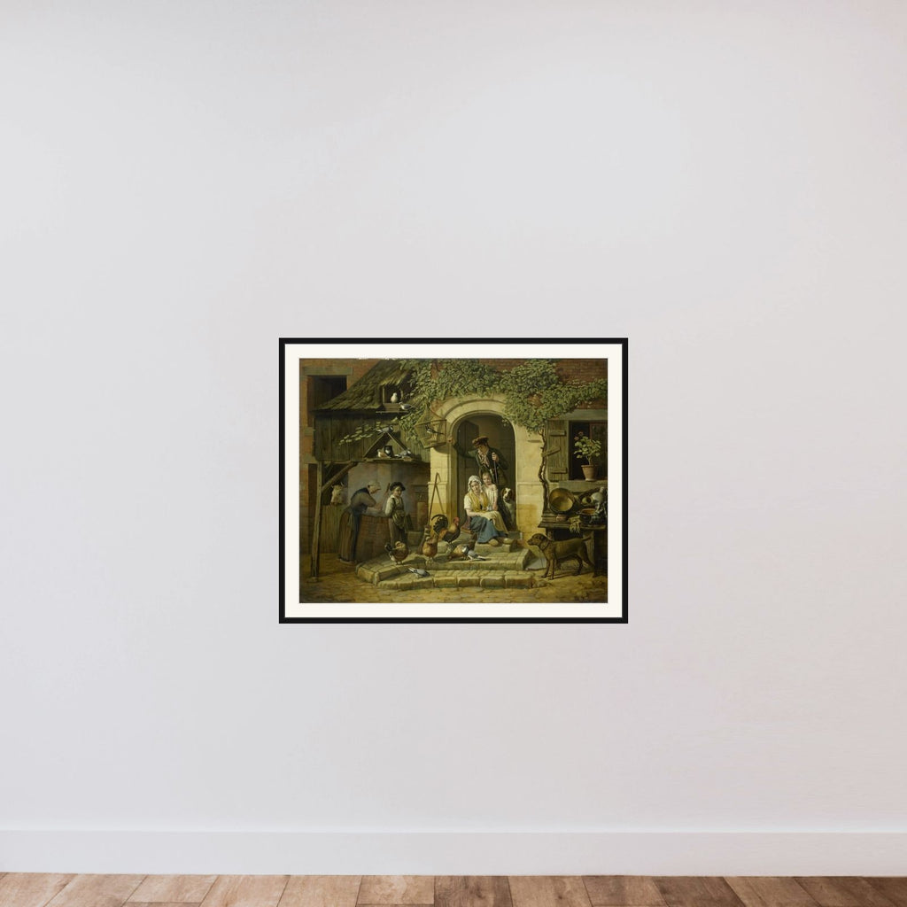 The Home of a Hunter framed — shown to scale
