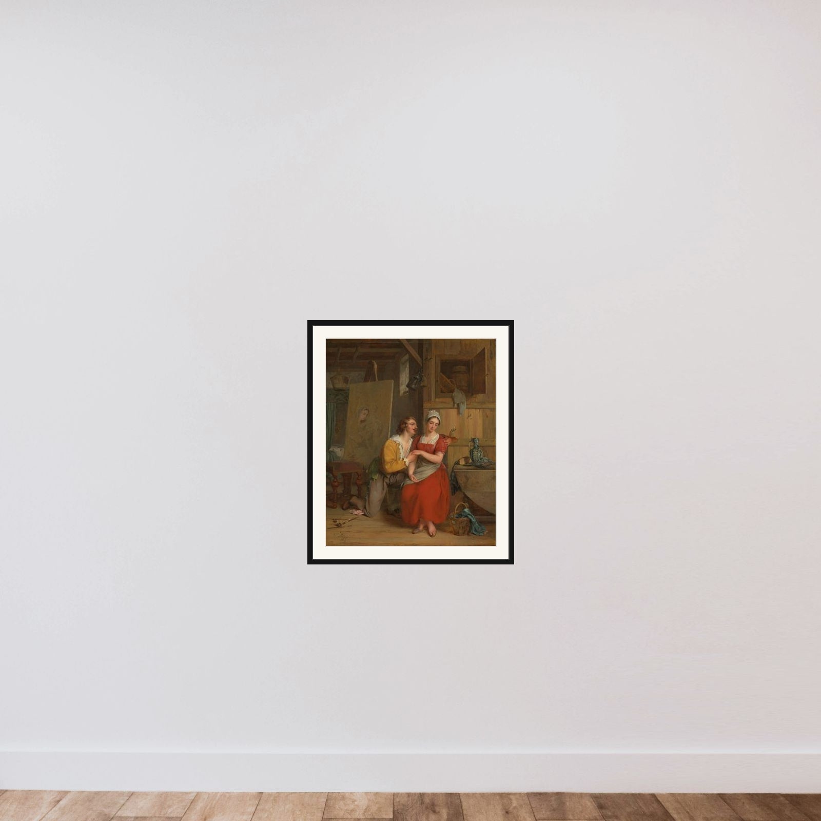 Anthony van Dyck wooing his Model framed — shown to scale