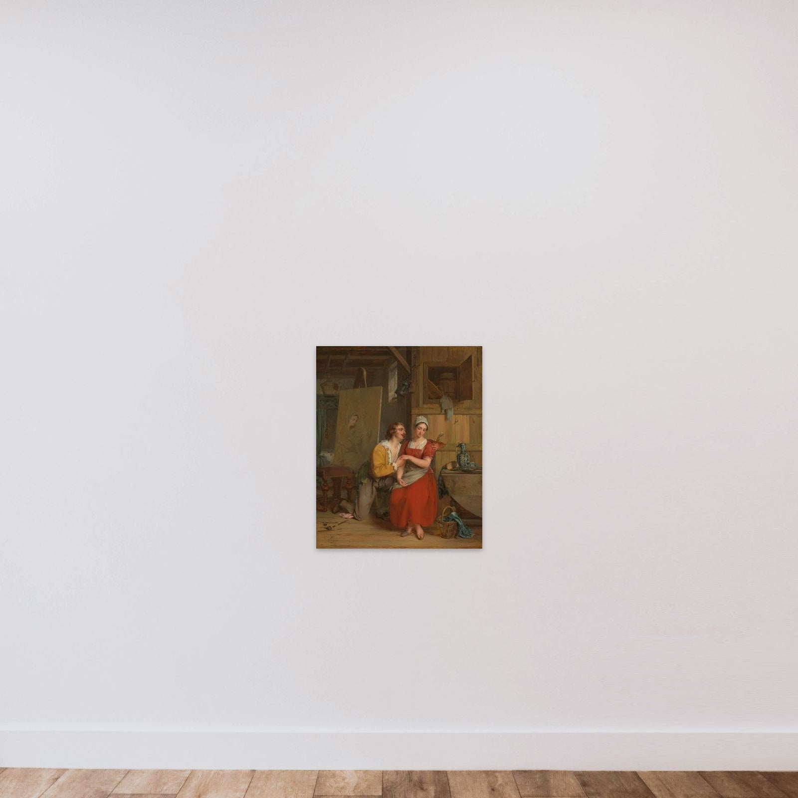 Anthony van Dyck wooing his Model unframed — shown to scale