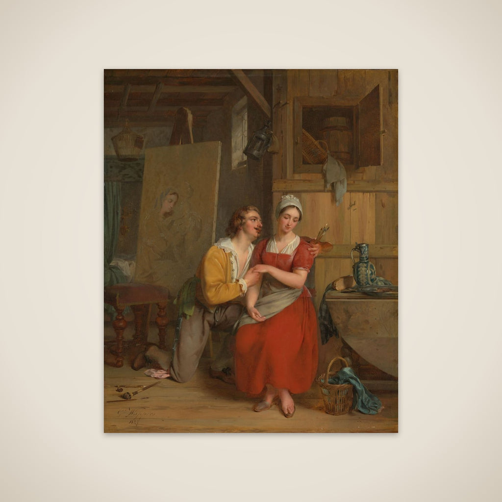 Anthony van Dyck wooing his Model unframed print