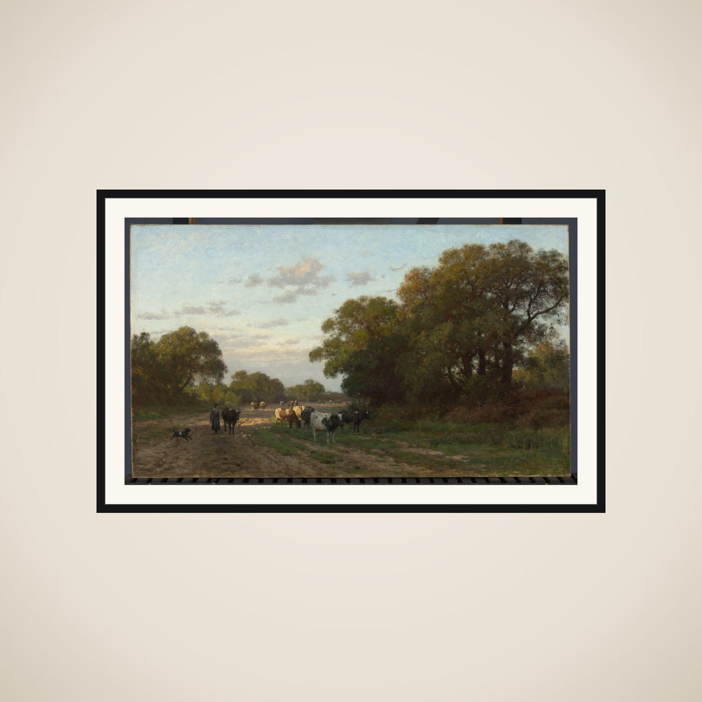 Landscape in Drenthe framed