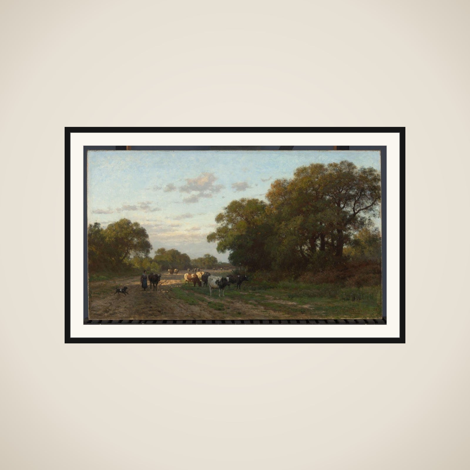 Landscape in Drenthe framed