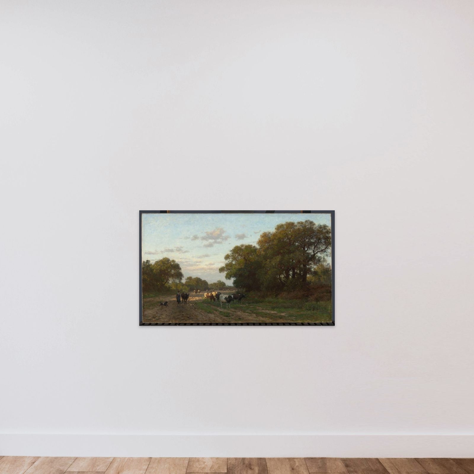 Landscape in Drenthe unframed — shown to scale
