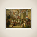 Allegory of the Triumphal Procession of the Prince of Orange, the Future King Willem II, as the Hero of Waterloo, 1815 framed