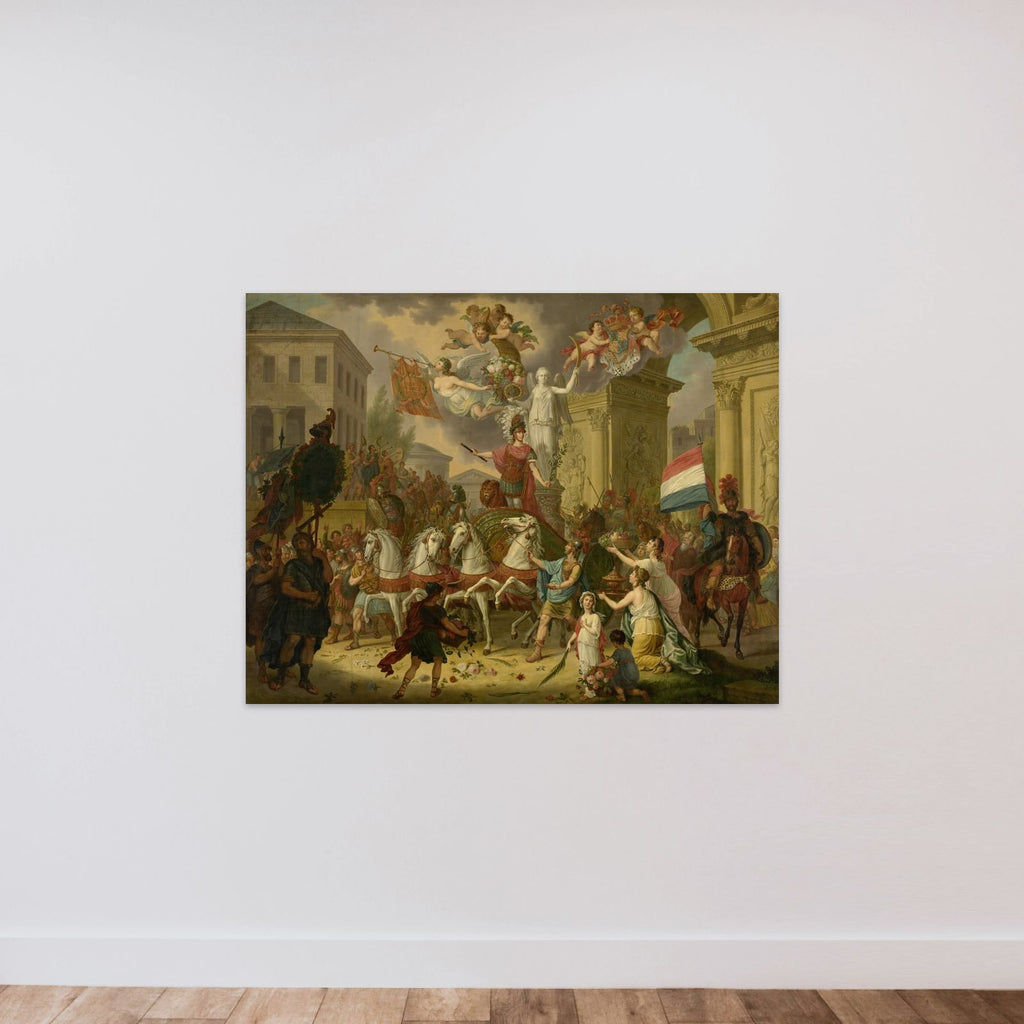 Allegory of the Triumphal Procession of the Prince of Orange, the Future King Willem II, as the Hero of Waterloo, 1815 unframed — shown to scale