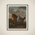 Frederika Sophia Wilhelmina of Pruissia (1751-1820), Equestrian portrait of the Wife of Prince Willem V framed