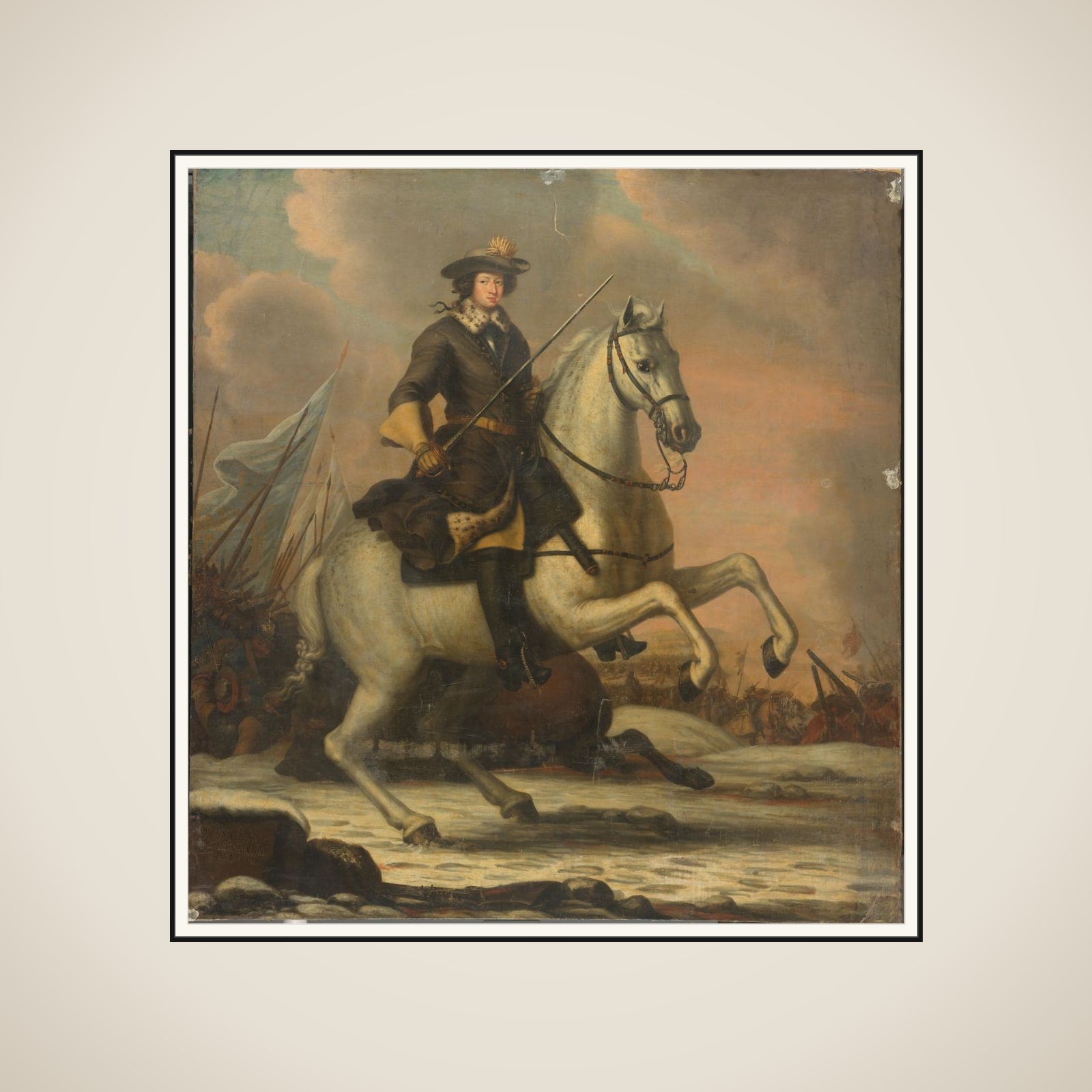 Charles XI (1665-97), King of Sweden framed