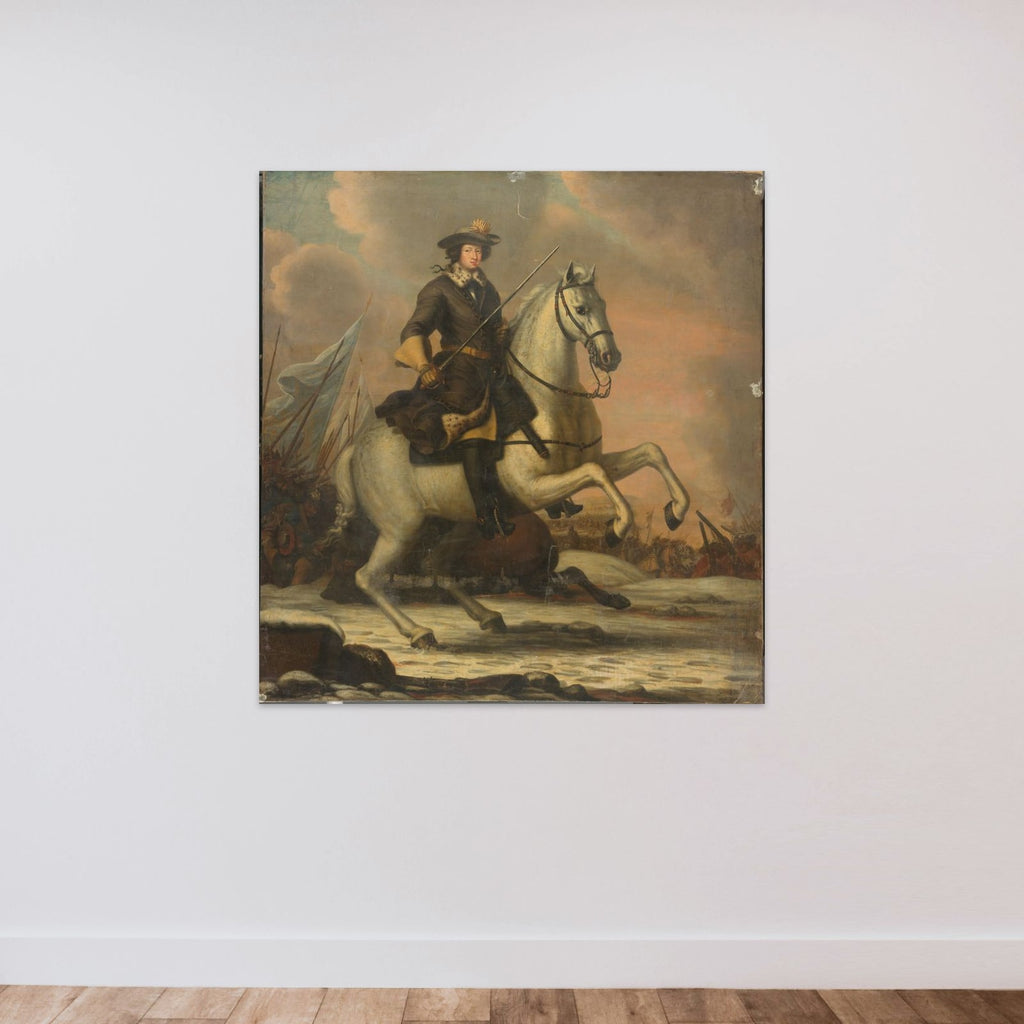 Charles XI (1665-97), King of Sweden unframed — shown to scale