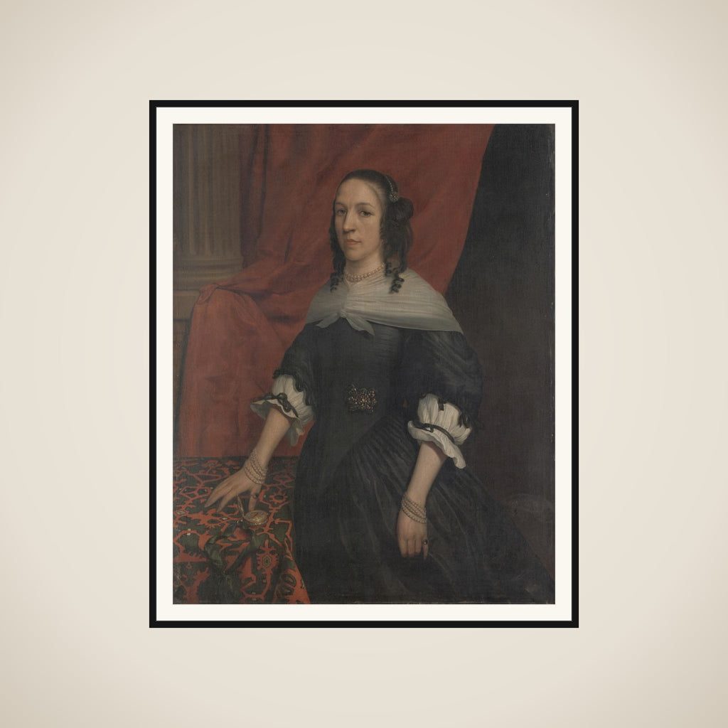 Portrait of a Woman, possibly Anna van Bourgondië, Founder of Slot Windenburg op Dryschor (Schouwen) and Wife of Adolf van Kleef framed