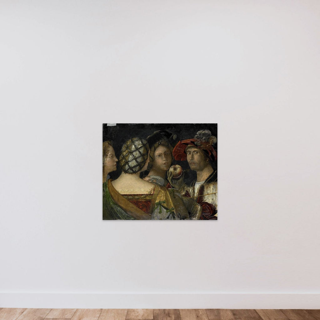 The Judgment of Paris unframed — shown to scale