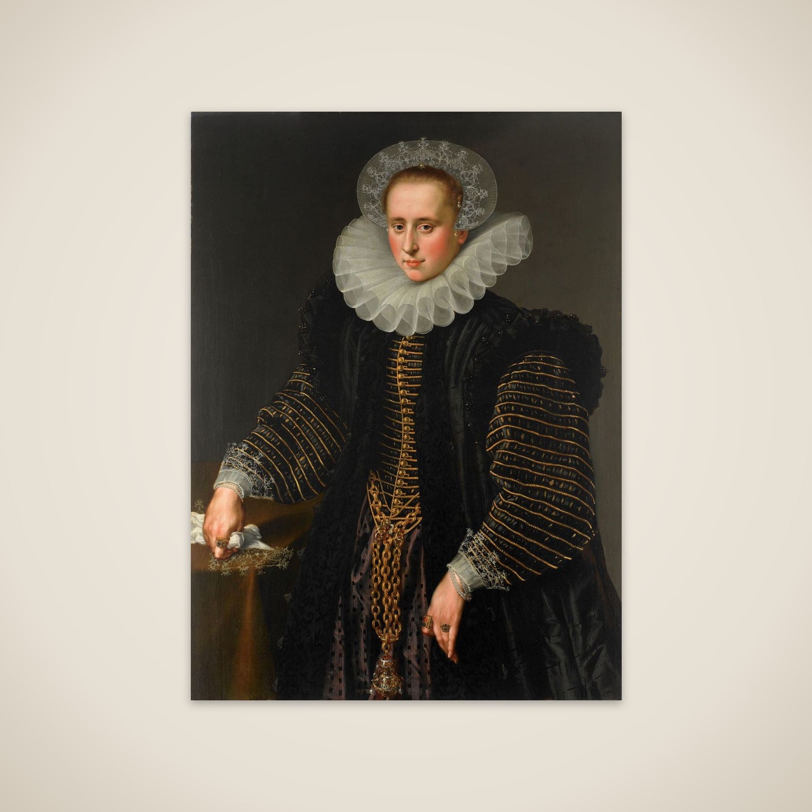 Portrait of a Woman, probably Maria Schuurman (1575-1621) unframed print