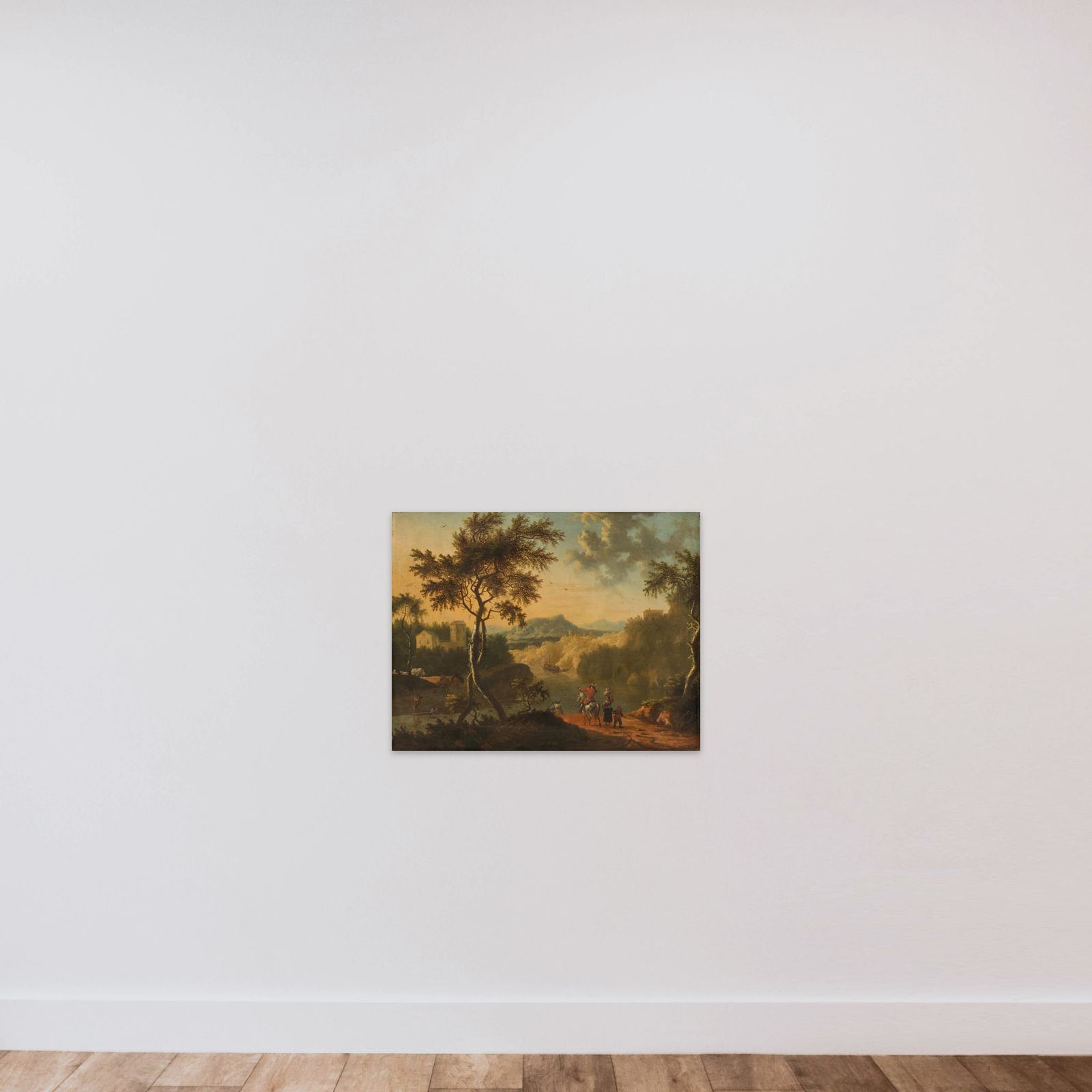 Italian Landscape unframed — shown to scale