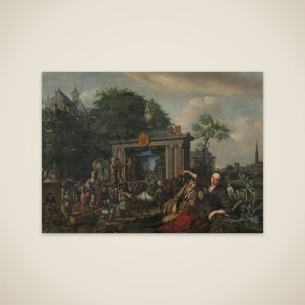 Toneelvoorstelling in de open lucht unframed print