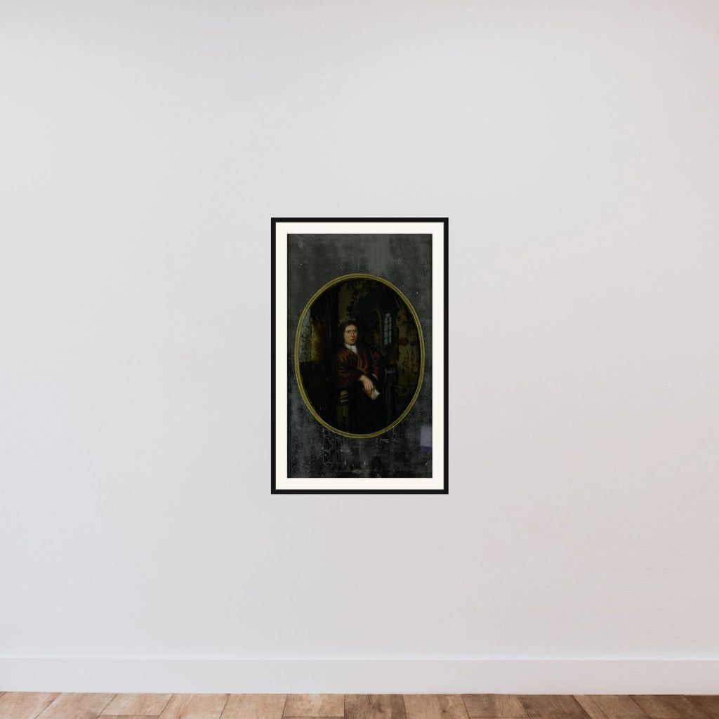 Portrait of a Man in 17th-century Clothing framed — shown to scale