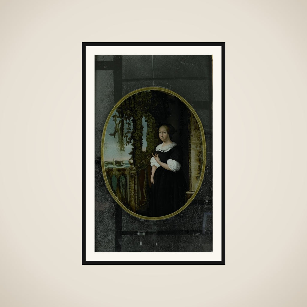 Portrait of a Woman in 17th-century Clothing framed