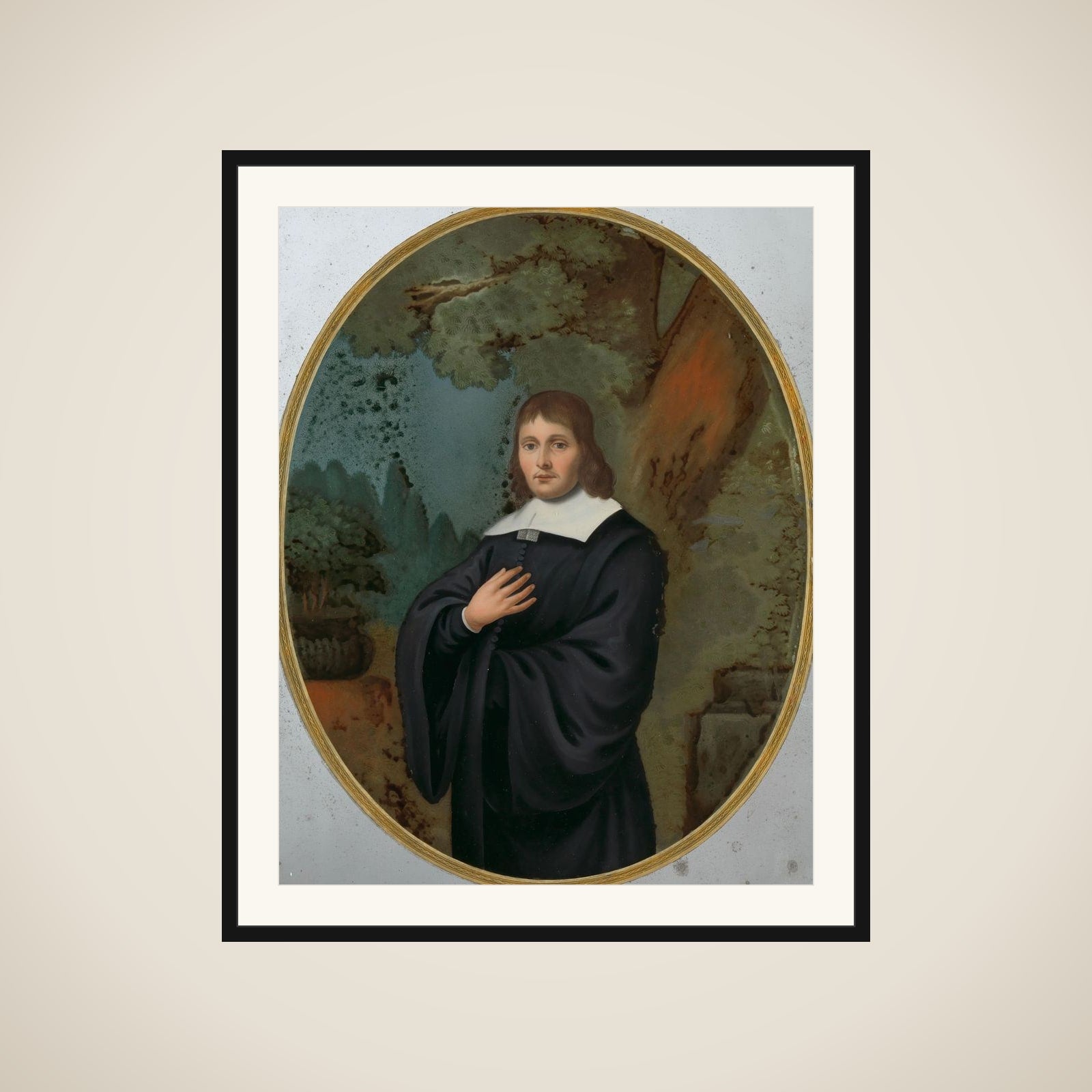 Portrait of a Man in 17th-century Clothing framed