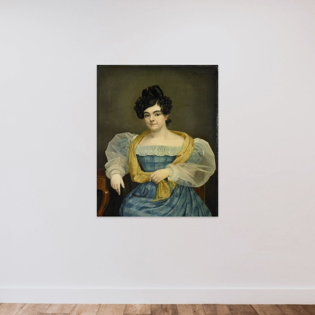 Portrait of Adriana Johanna van Wijck, Wife of Johannes Ploos van Amstel unframed — shown to scale