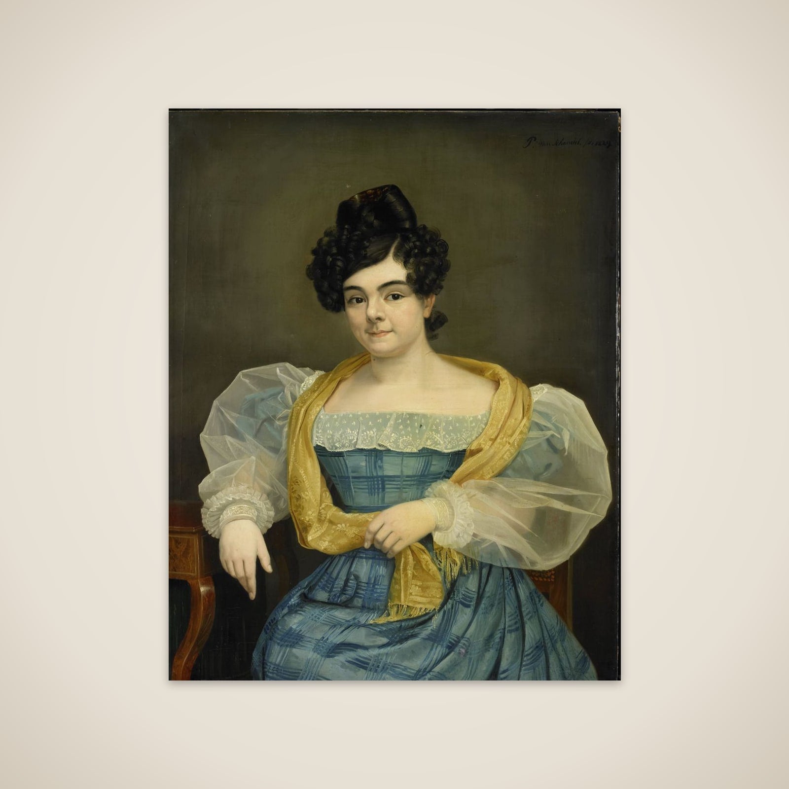 Portrait of Adriana Johanna van Wijck, Wife of Johannes Ploos van Amstel unframed print