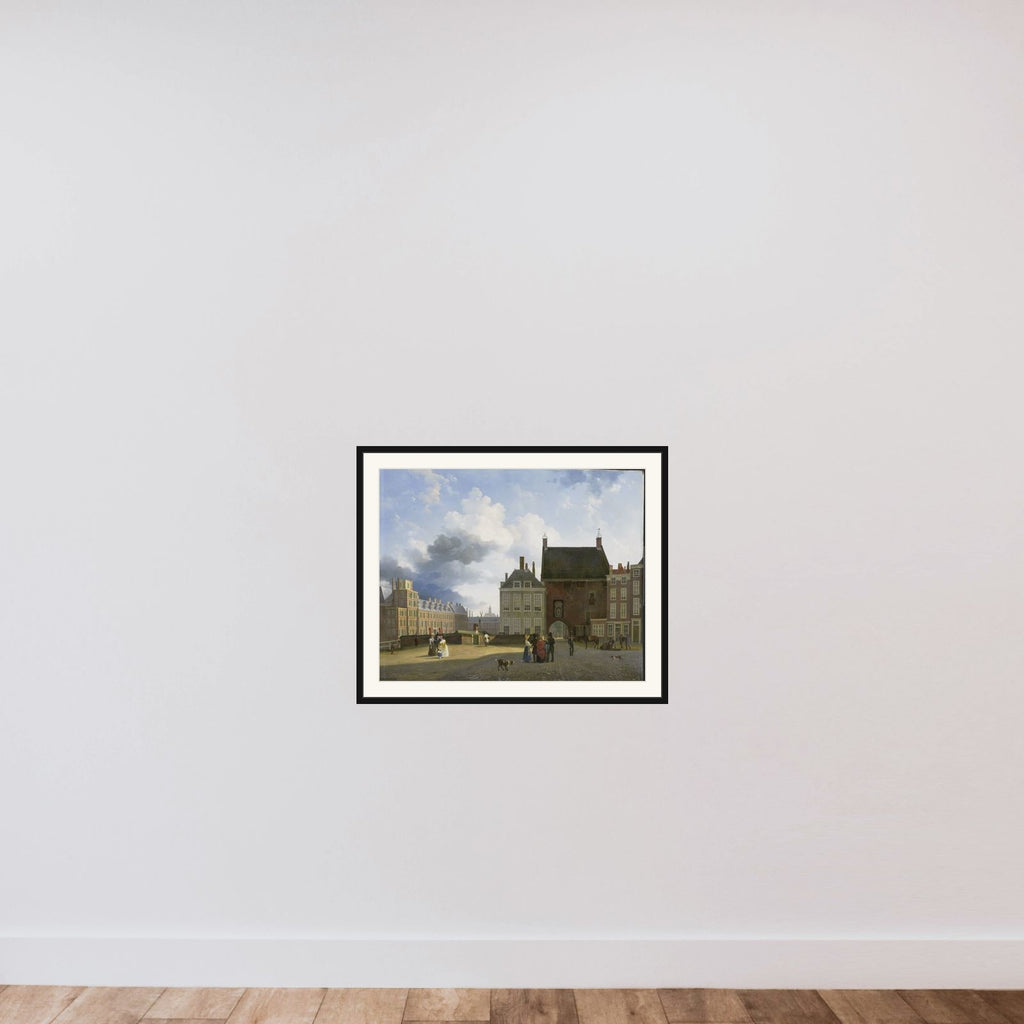 The Gevangenpoort and the Plaats, The Hague framed — shown to scale