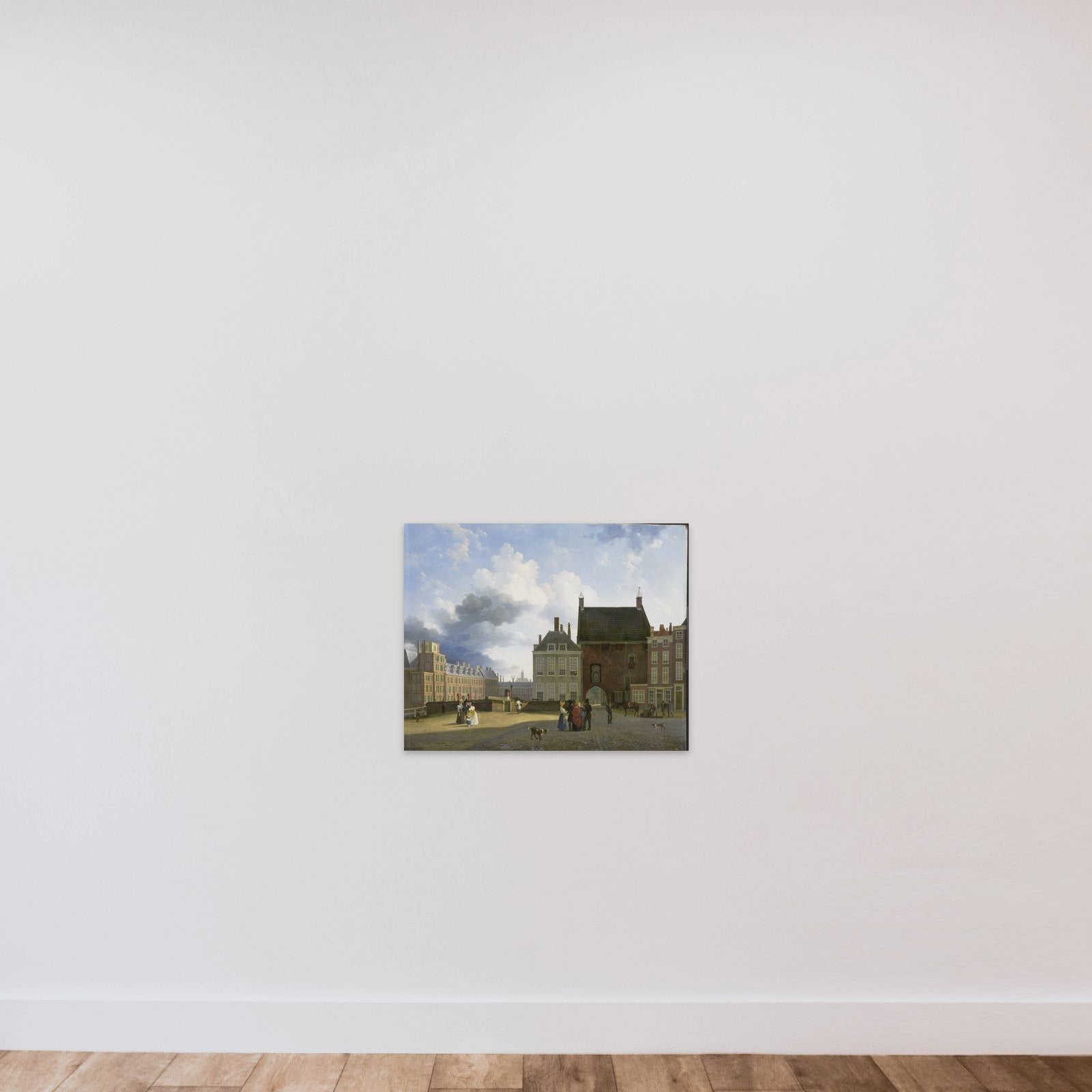 The Gevangenpoort and the Plaats, The Hague unframed — shown to scale
