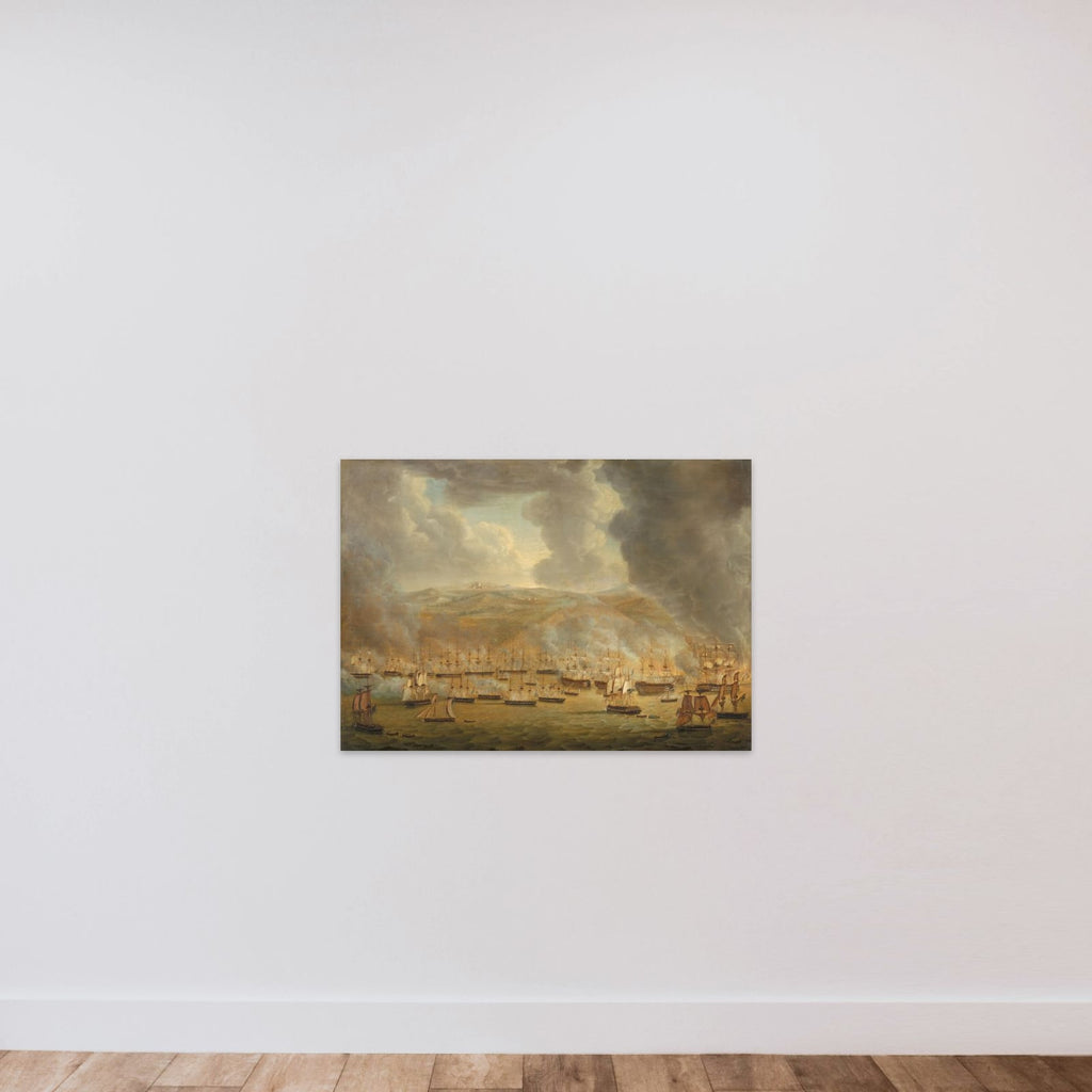 The Attack of the Combined Anglo-Dutch Squadron on Algiers, 1816 unframed — shown to scale