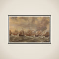 Episode from the Four Days' Naval Battle (11-14 June 1666) framed