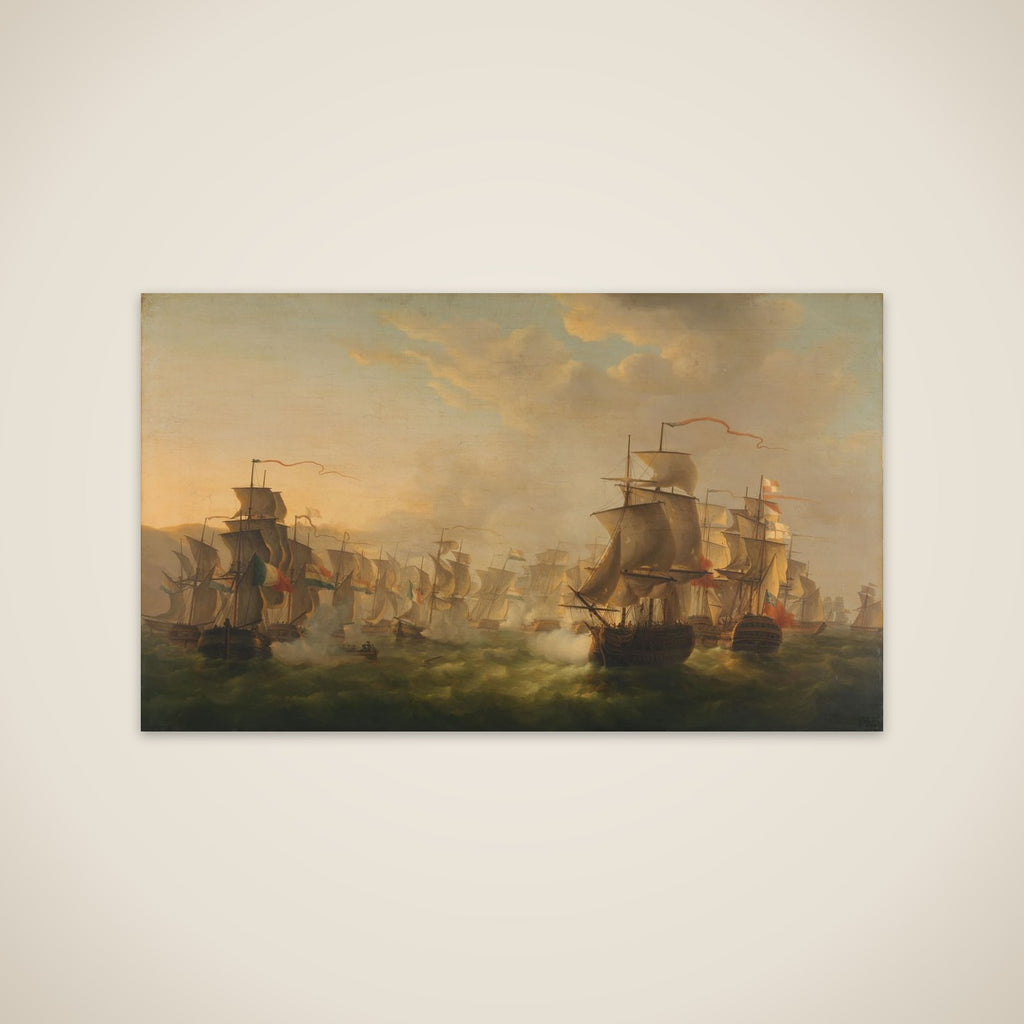 Clash of the Dutch and British Fleets during the Passage of the Dutch Flotilla to Boulogne (1804) unframed print