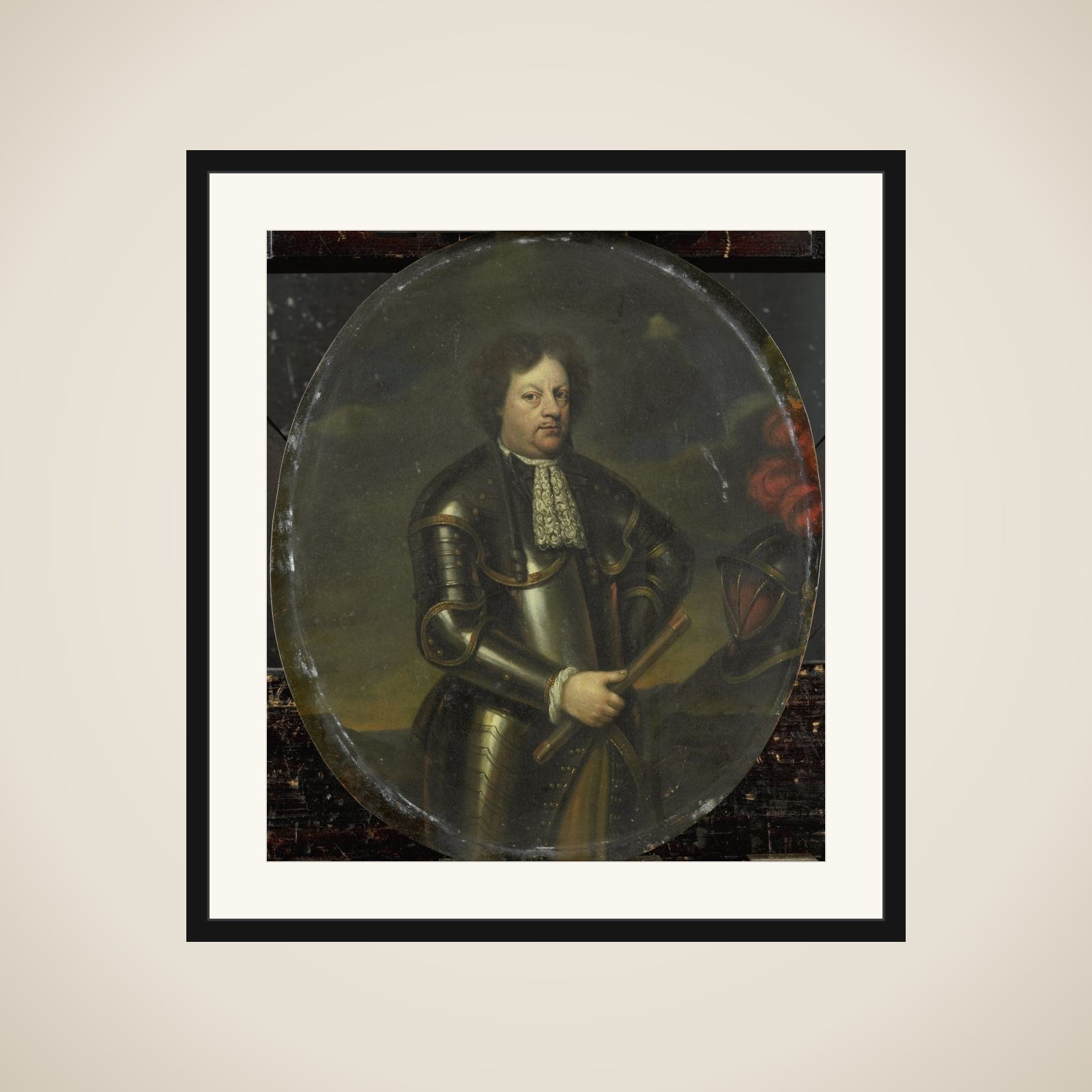 Portrait of Major-General Hans Willem, Baron van Aylva, called The Formidable General framed