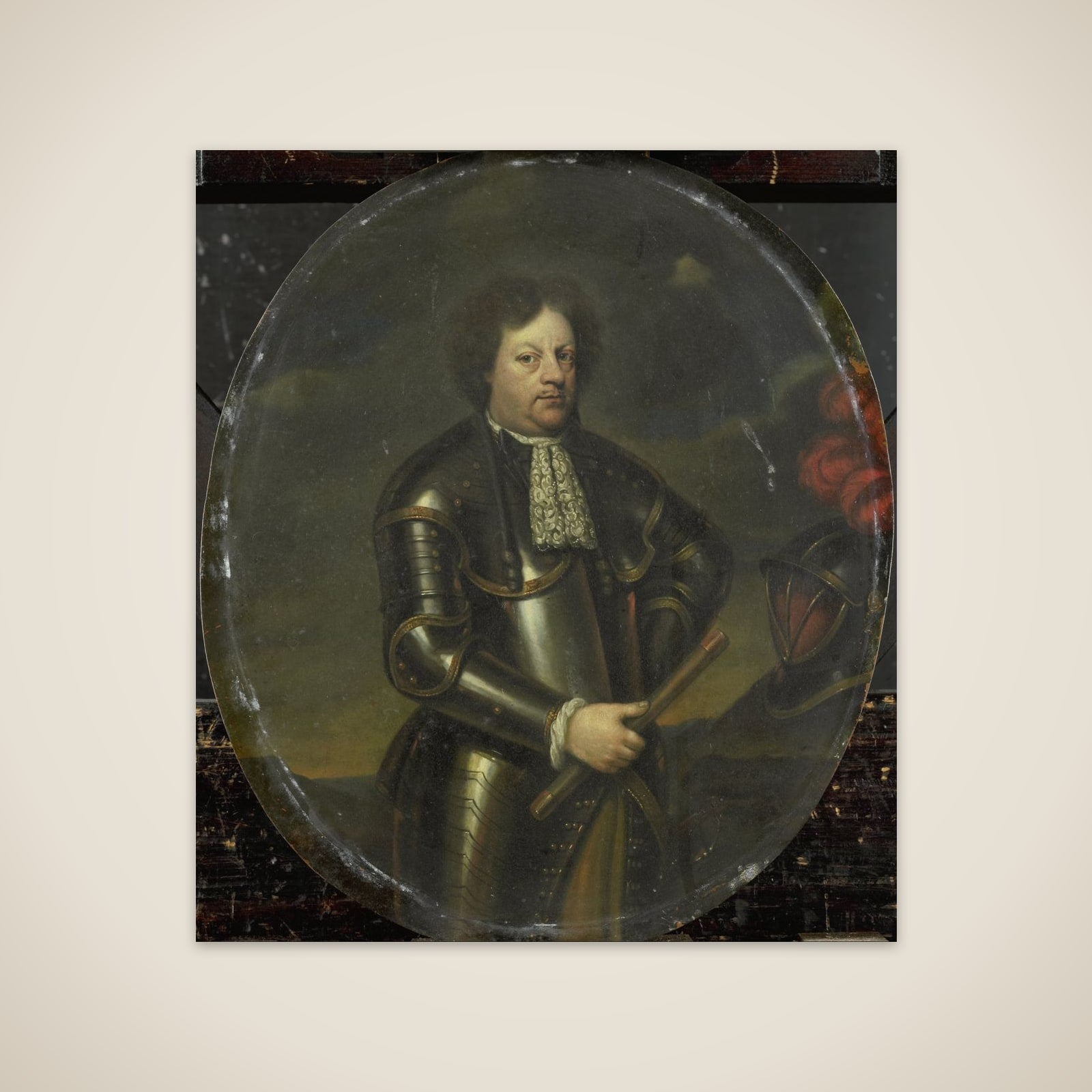 Portrait of Major-General Hans Willem, Baron van Aylva, called The Formidable General unframed print