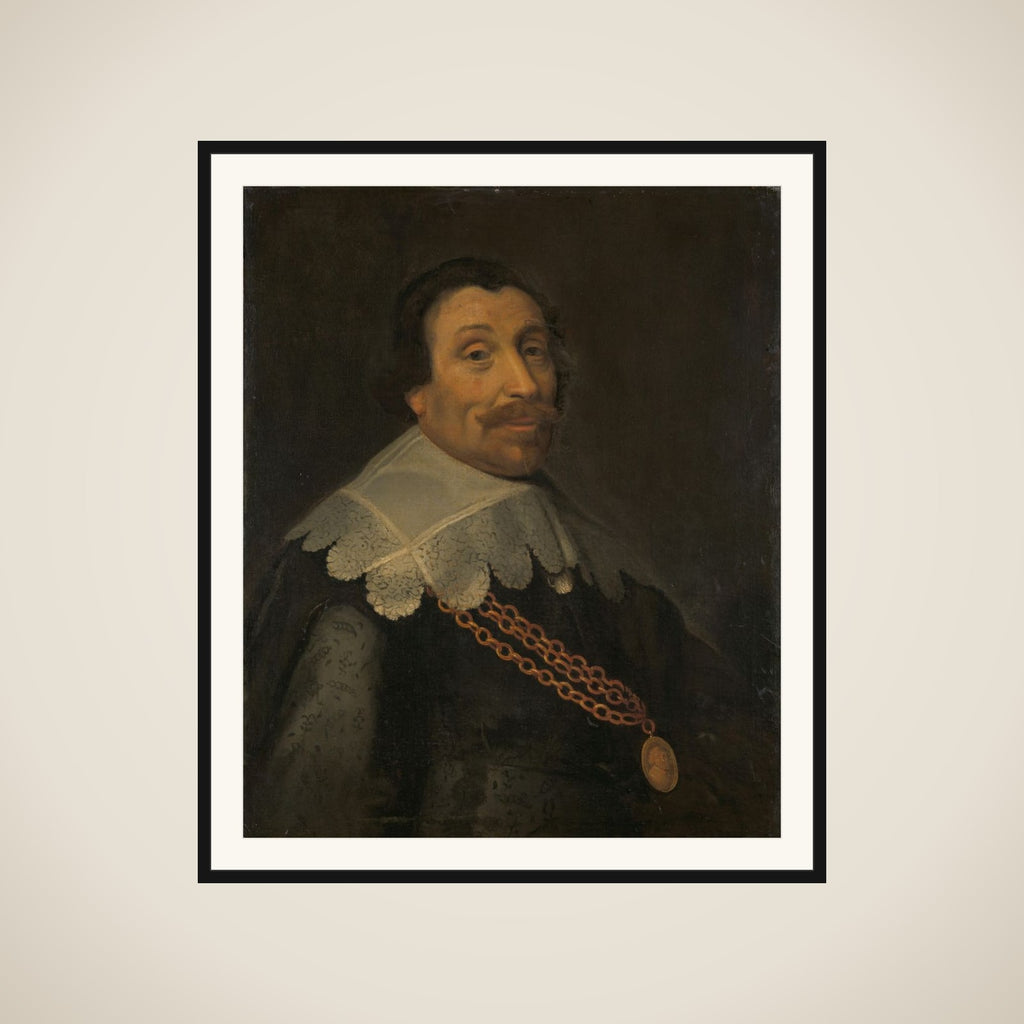 Portrait of Maerten Harpertsz Tromp (1598-1653) framed