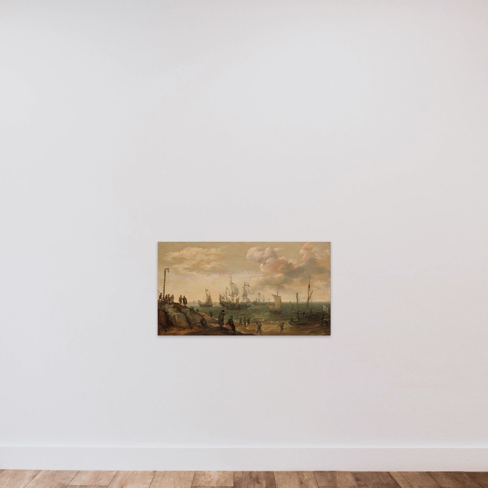 Ships off a Coast unframed — shown to scale