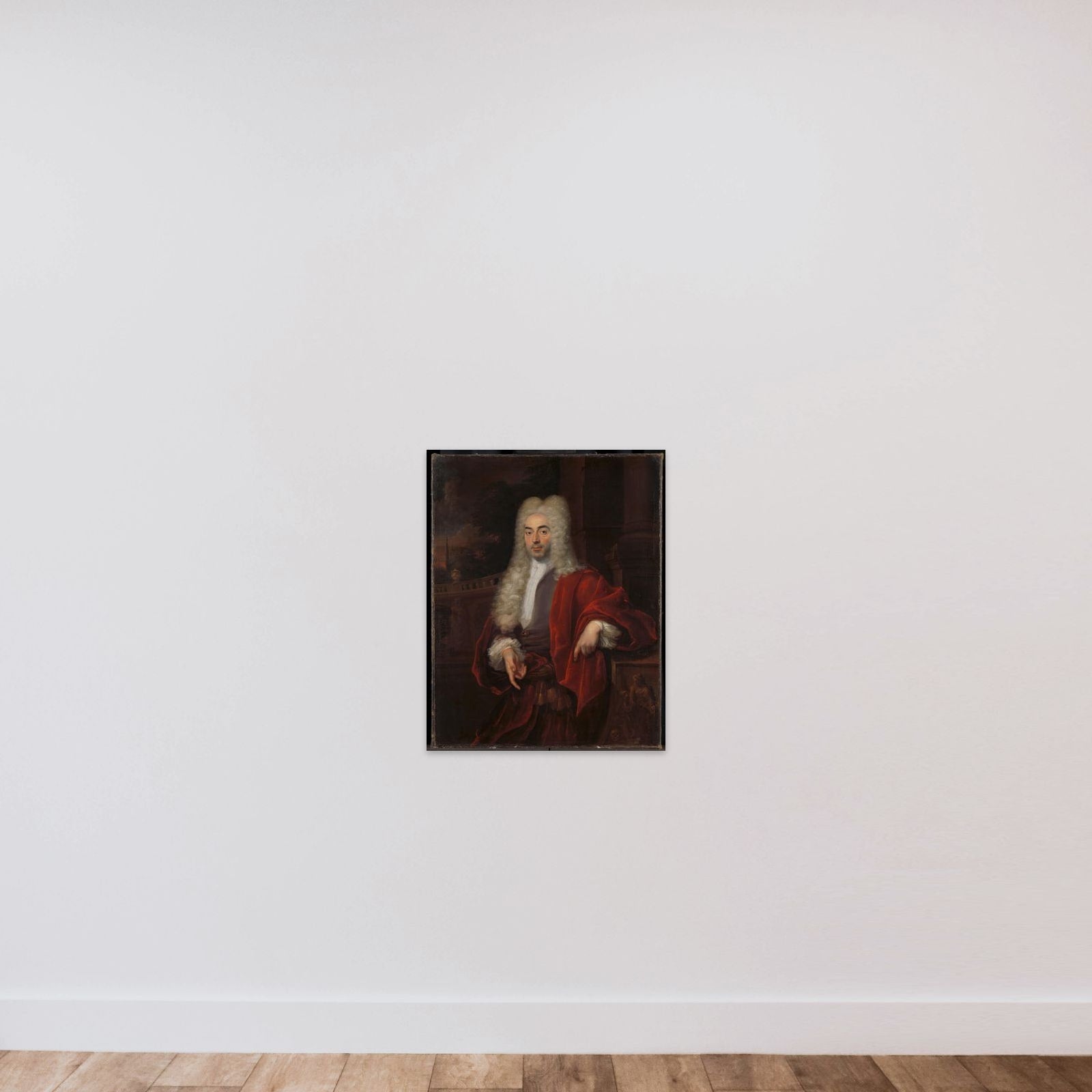 Portrait of a Man unframed — shown to scale