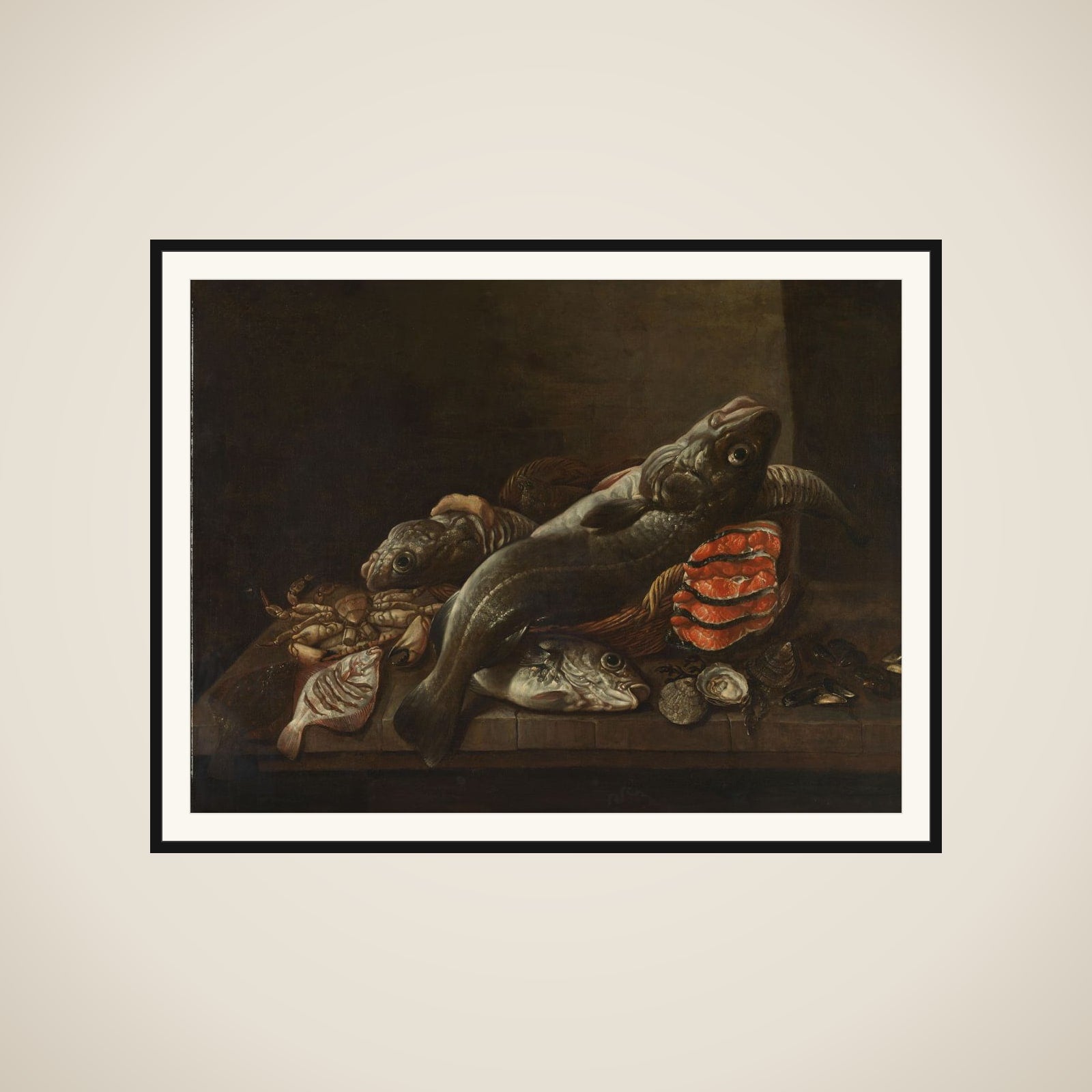 Still Life with Fish framed