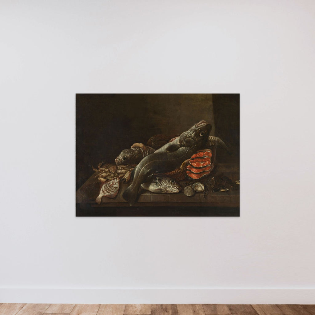 Still Life with Fish unframed — shown to scale
