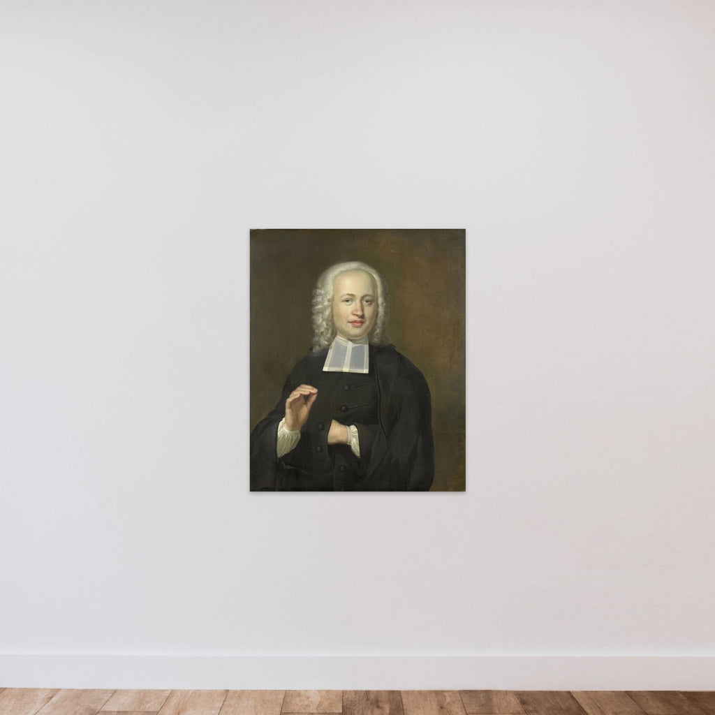Justus Tjeenk (1730-82), one of the Founders of the Zeeuws Genootschap (Zeeland Society), Minister  in Vlissingen unframed — shown to scale