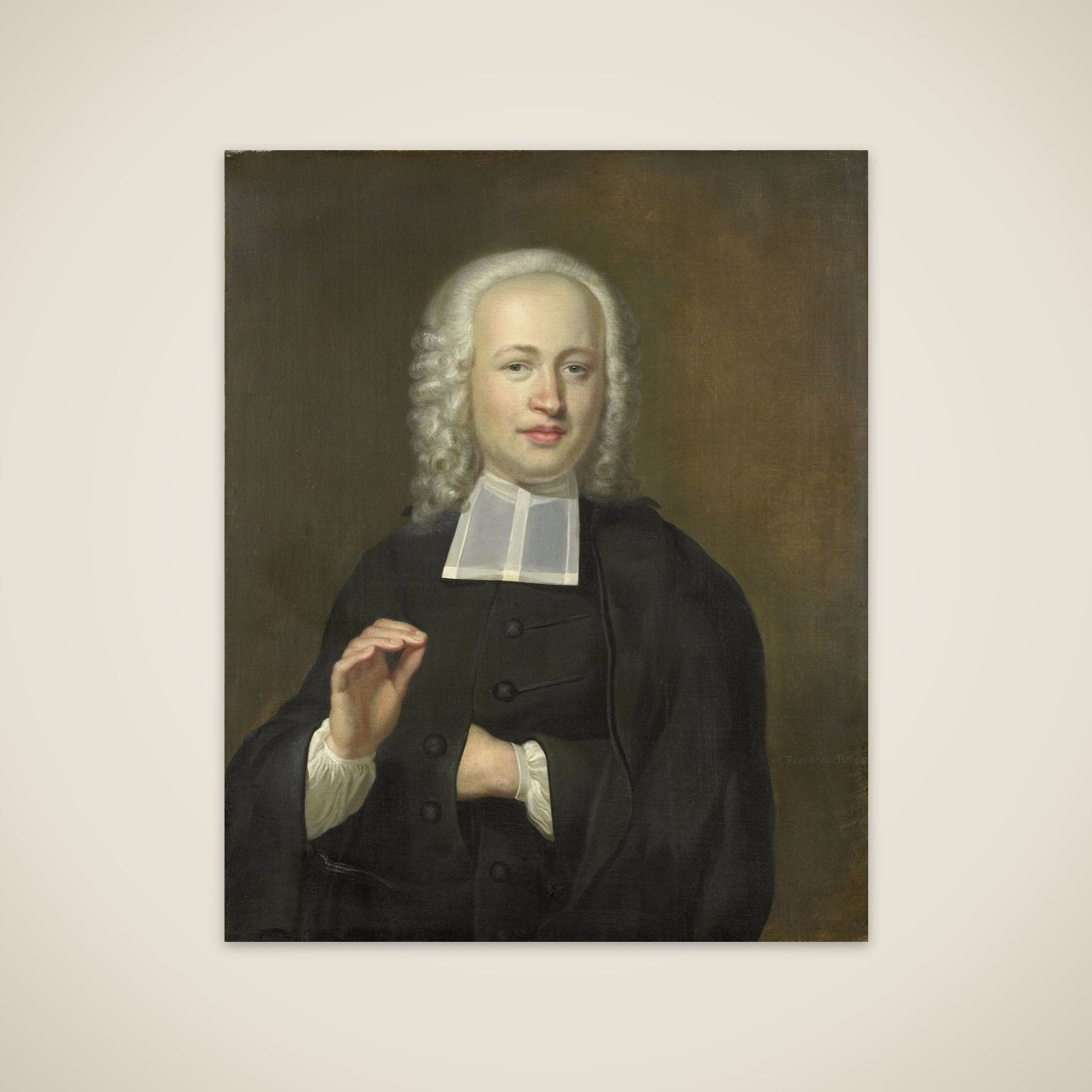 Justus Tjeenk (1730-82), one of the Founders of the Zeeuws Genootschap (Zeeland Society), Minister  in Vlissingen unframed print