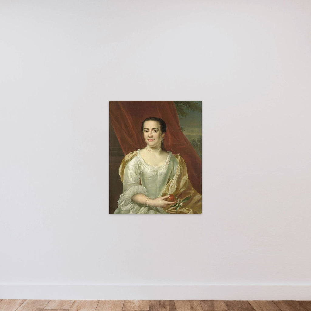 Margaretha Leuveling (1738-83), Wife of Justus Tjeenk unframed — shown to scale