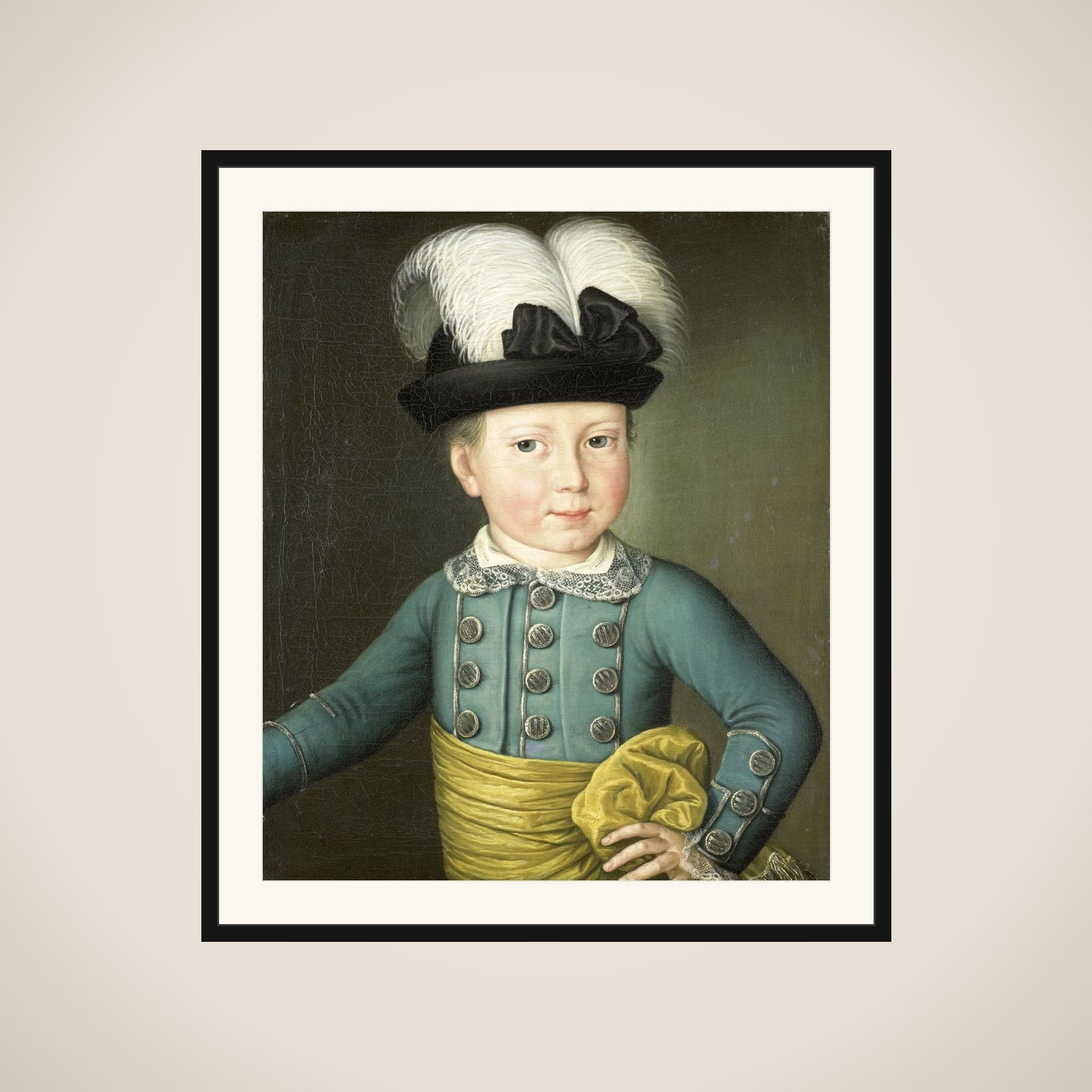 Portrait of William Frederick, Prince of Orange-Nassau, later King William I, as a Child framed